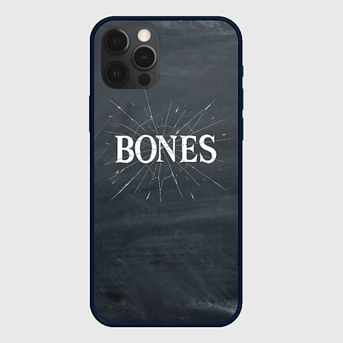 Чехол iPhone 12 Pro Max Bones разбитое стекло / 3D-Черный – фото 1