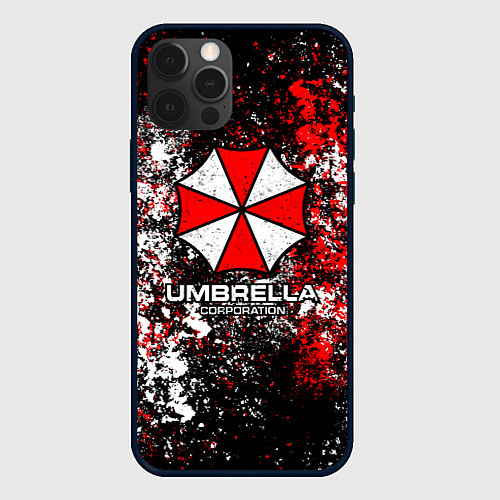 Чехол iPhone 12 Pro Max Амбрелла текстура хаоса / 3D-Черный – фото 1