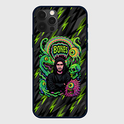 Чехол для iPhone 12 Pro Max Bones психоделический стиль, цвет: 3D-черный