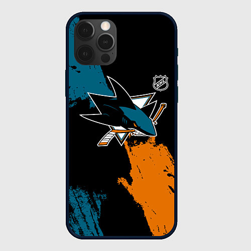 Чехол iPhone 12 Pro Max Сан Хосе Шаркс - два цвета / 3D-Черный – фото 1