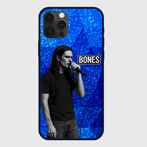 Чехол iPhone 12 Pro Max Bones стоит с микрофоном / 3D-Черный – фото 1