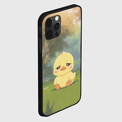 Чехол для iPhone 12 Pro Max Маленький утенок на поляне, цвет: 3D-черный — фото 2