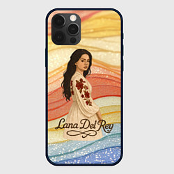 Чехол для iPhone 12 Pro Max Lana Del Rey в платье с цветами, цвет: 3D-черный