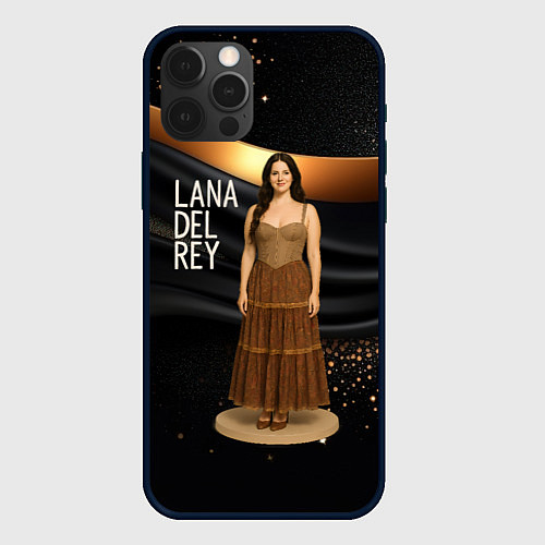 Чехол iPhone 12 Pro Max Lana Del Rey в ретро платье / 3D-Черный – фото 1