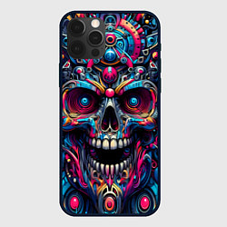 Чехол iPhone 12 Pro Max Colorful cyber skull - pattern