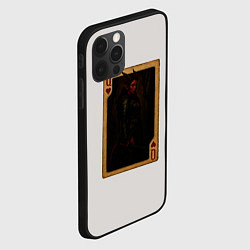 Чехол для iPhone 12 Pro Max Каллиста: дама червей, цвет: 3D-черный — фото 2