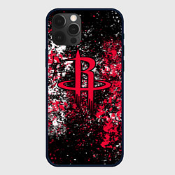 Чехол iPhone 12 Pro Max Хьюстон Рокетс - цветовой хаос