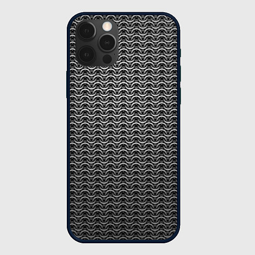 Чехол iPhone 12 Pro Max Стальная кольчуга воинов / 3D-Черный – фото 1