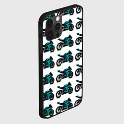 Чехол для iPhone 12 Pro Max Motorbike light blue, цвет: 3D-черный — фото 2