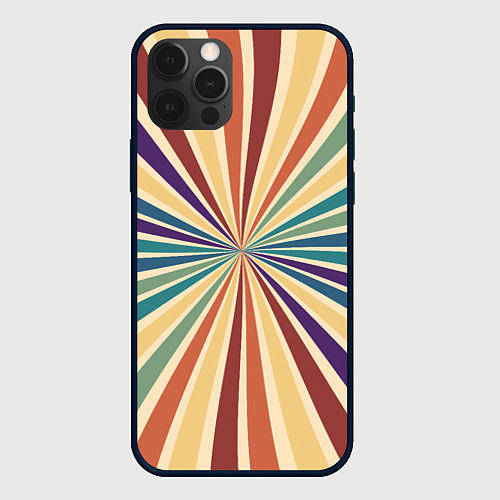 Чехол iPhone 12 Pro Max Ретро спираль / 3D-Черный – фото 1
