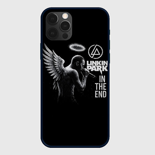 Чехол iPhone 12 Pro Max Честер Беннингтон ангел- In the end / 3D-Черный – фото 1