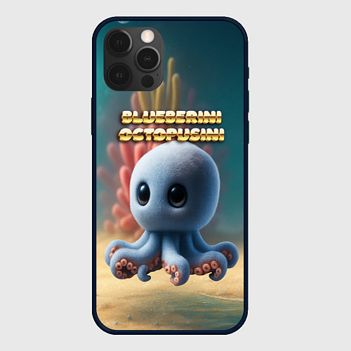 Чехол iPhone 12 Pro Max Blueberini Octopusini мем / 3D-Черный – фото 1