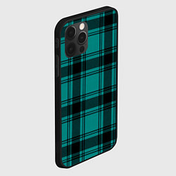 Чехол для iPhone 12 Pro Max Checkered dark blue, цвет: 3D-черный — фото 2