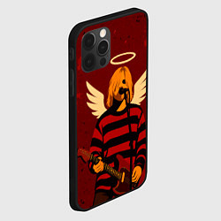 Чехол для iPhone 12 Pro Max Нирвана, Курт Кобейн с крыльями ангела, цвет: 3D-черный — фото 2