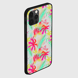 Чехол для iPhone 12 Pro Max Palm yellow pink, цвет: 3D-черный — фото 2