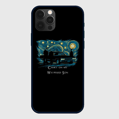Чехол iPhone 12 Pro Max Сверхъестественное carry on my wayward son / 3D-Черный – фото 1