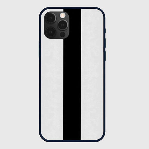 Чехол iPhone 12 Pro Max Color black light gray line / 3D-Черный – фото 1
