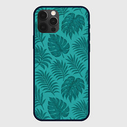 Чехол iPhone 12 Pro Max Тропические листья - паттерн