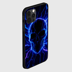 Чехол для iPhone 12 Pro Max Электрический череп, цвет: 3D-черный — фото 2