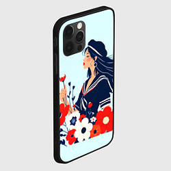 Чехол для iPhone 12 Pro Max Девушка моряка, цвет: 3D-черный — фото 2