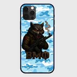 Чехол iPhone 12 Pro Max Волк с красными глазами ВМФ