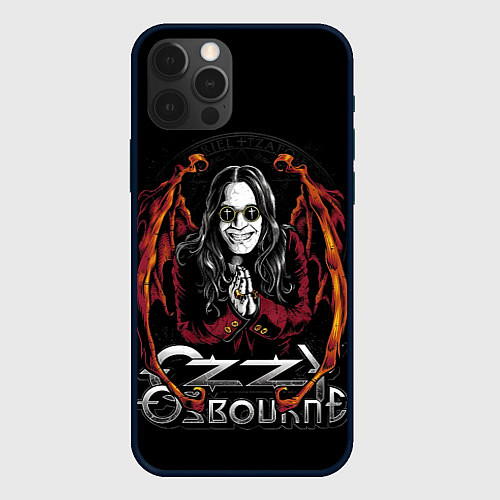Чехол iPhone 12 Pro Max Ozzy Osbourne with wings / 3D-Черный – фото 1