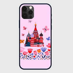 Чехол для iPhone 12 Pro Max Москва - собор, цвет: 3D-черный