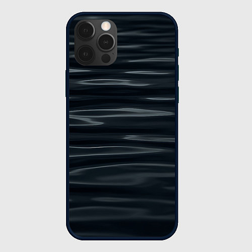 Чехол iPhone 12 Pro Max Черная объемная текстура / 3D-Черный – фото 1