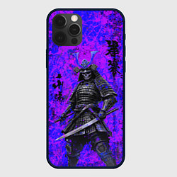 Чехол iPhone 12 Pro Max Призрак самурай - неоновые краски