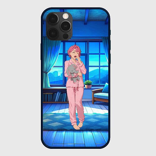 Чехол iPhone 12 Pro Max Сиратори Айра хочет спать / 3D-Черный – фото 1