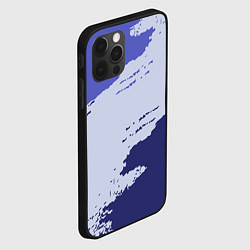 Чехол для iPhone 12 Pro Max Сине-голубые неравномерные полосы, цвет: 3D-черный — фото 2