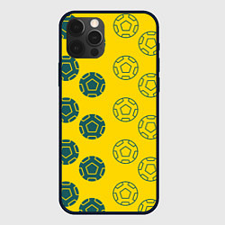 Чехол для iPhone 12 Pro Max Ряды из спортивных мячей, цвет: 3D-черный