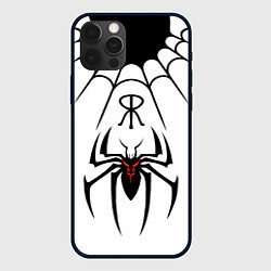 Чехол для iPhone 12 Pro Max Паук на белом - the web of Fate, цвет: 3D-черный