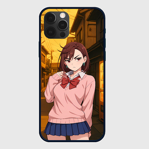 Чехол iPhone 12 Pro Max Недовольная Сиратори Айра / 3D-Черный – фото 1