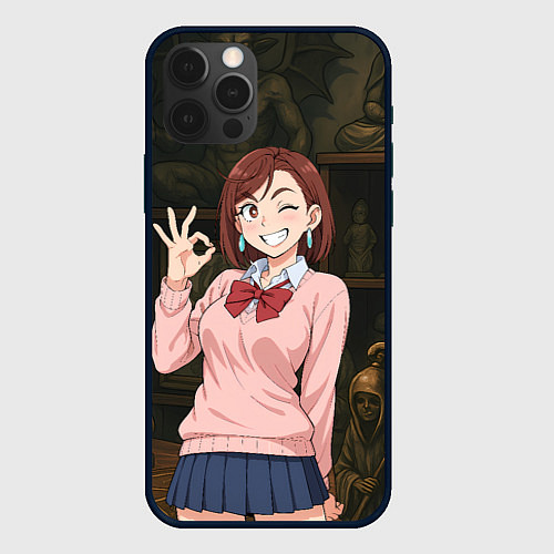 Чехол iPhone 12 Pro Max Сиратори Айра - знак ок / 3D-Черный – фото 1