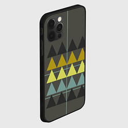 Чехол для iPhone 12 Pro Max Абстрактный лес, геометрический с однотоном, цвет: 3D-черный — фото 2