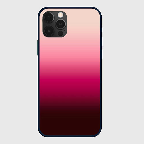 Чехол iPhone 12 Pro Max Градиент transcendent pink омбре / 3D-Черный – фото 1