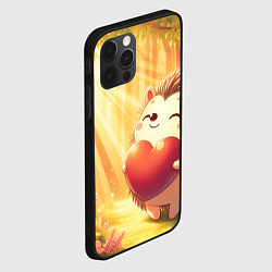 Чехол для iPhone 12 Pro Max Солнечный ёж в лесу, цвет: 3D-черный — фото 2