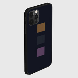 Чехол для iPhone 12 Pro Max Три элемента кубизм в цвете глубокий индиго, цвет: 3D-черный — фото 2