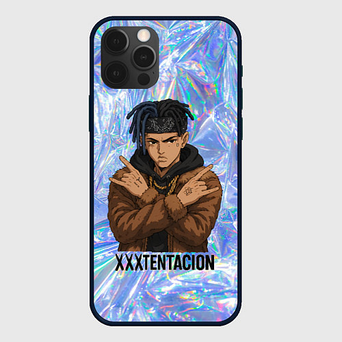 Чехол iPhone 12 Pro Max XXXTentacion - скрещенные руки / 3D-Черный – фото 1