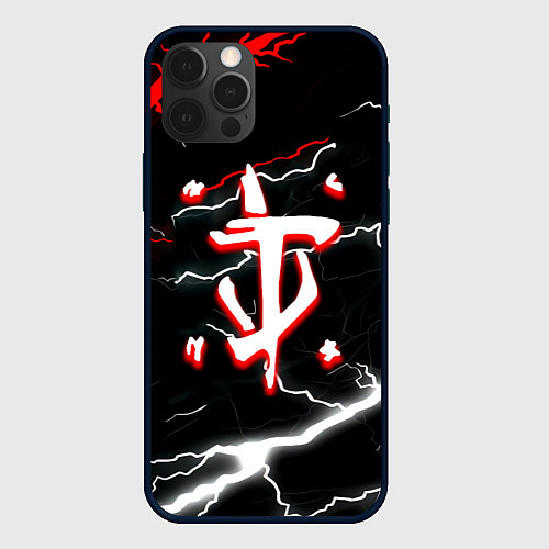 Чехол iPhone 12 Pro Max Doom шторм текстура / 3D-Черный – фото 1