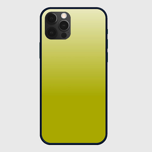 Чехол iPhone 12 Pro Max Градиент лаймовый / 3D-Черный – фото 1