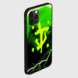 Чехол для iPhone 12 Pro Max Doom шторм кислотное лого, цвет: 3D-черный — фото 2