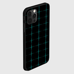 Чехол для iPhone 12 Pro Max Color black blue crosses, цвет: 3D-черный — фото 2