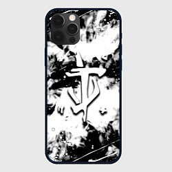 Чехол iPhone 12 Pro Max Doom краски всплеск белые