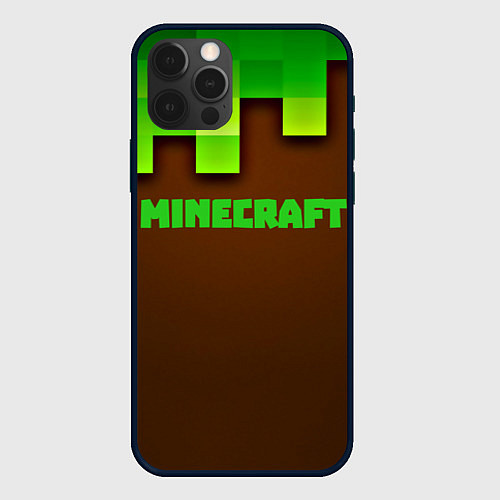 Чехол iPhone 12 Pro Max Minecraft forever / 3D-Черный – фото 1