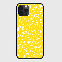 Чехол для iPhone 12 Pro Max Лимонный камуфляж, цвет: 3D-черный