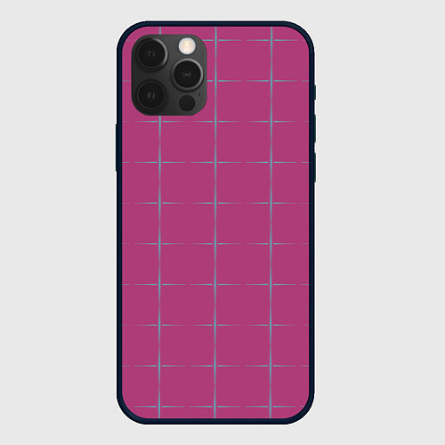 Чехол iPhone 12 Pro Max Color pink stripes / 3D-Черный – фото 1