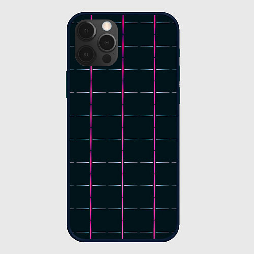 Чехол iPhone 12 Pro Max Color black stripes / 3D-Черный – фото 1