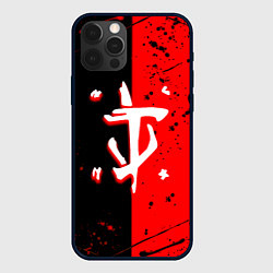 Чехол для iPhone 12 Pro Max Doom текстура краски, цвет: 3D-черный